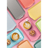 Zeal Melamine Gingham Sandwich Tray - Lime Green