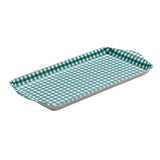 Zeal Melamine Gingham Sandwich Tray - Forest Green