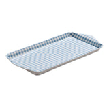 Zeal Melamine Gingham Sandwich Tray - Provence Blue