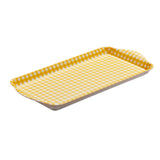 Zeal Melamine Gingham Sandwich Tray - Mustard