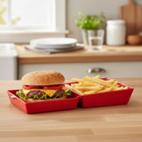 Zeal Melamine Burger Box - Red
