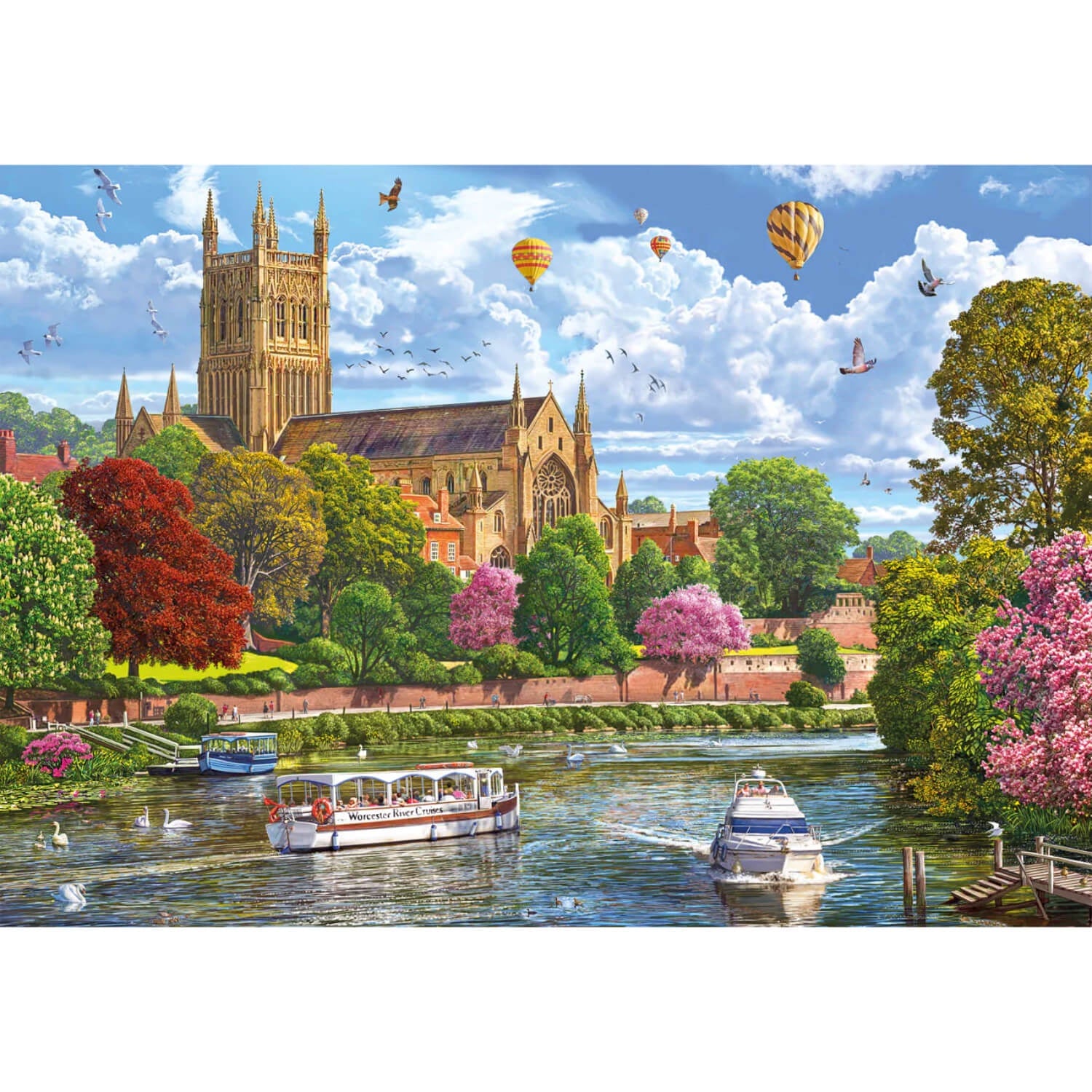 Buy Gibsons | 500 Piece Jigsaw Puzzle - Worcester From The River ...