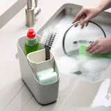 Zeal All In One Melamine Sink Tidy With Inner Bucket - Cream