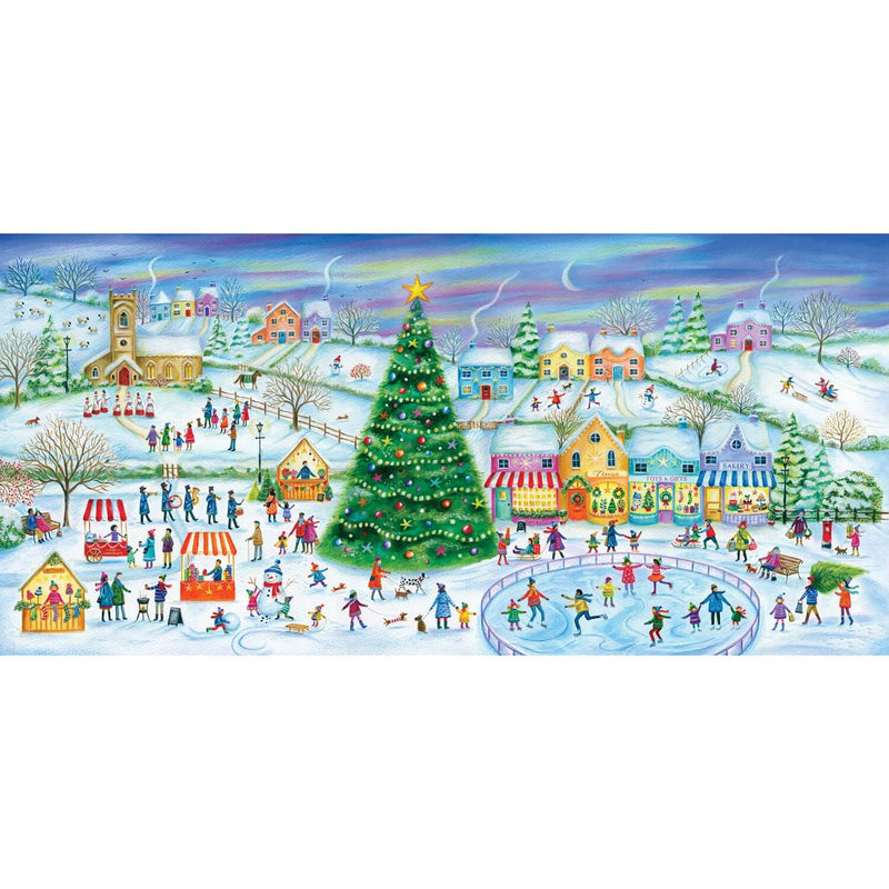 Gibsons 636 Piece Jigsaw Puzzle - Skating In The Village