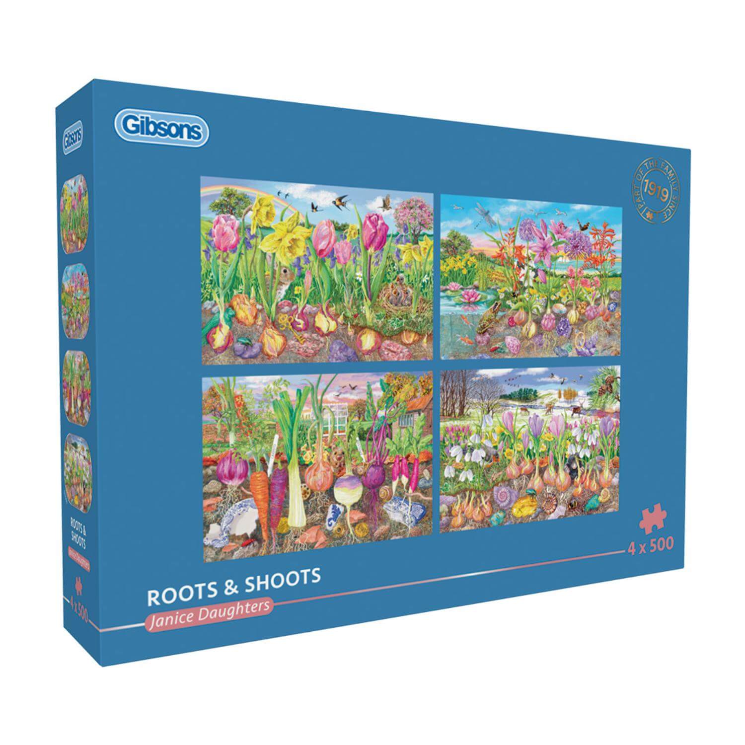 Buy Gibsons | 4x 500 Piece Jigsaw Puzzles - Roots & Shoots – Potters ...