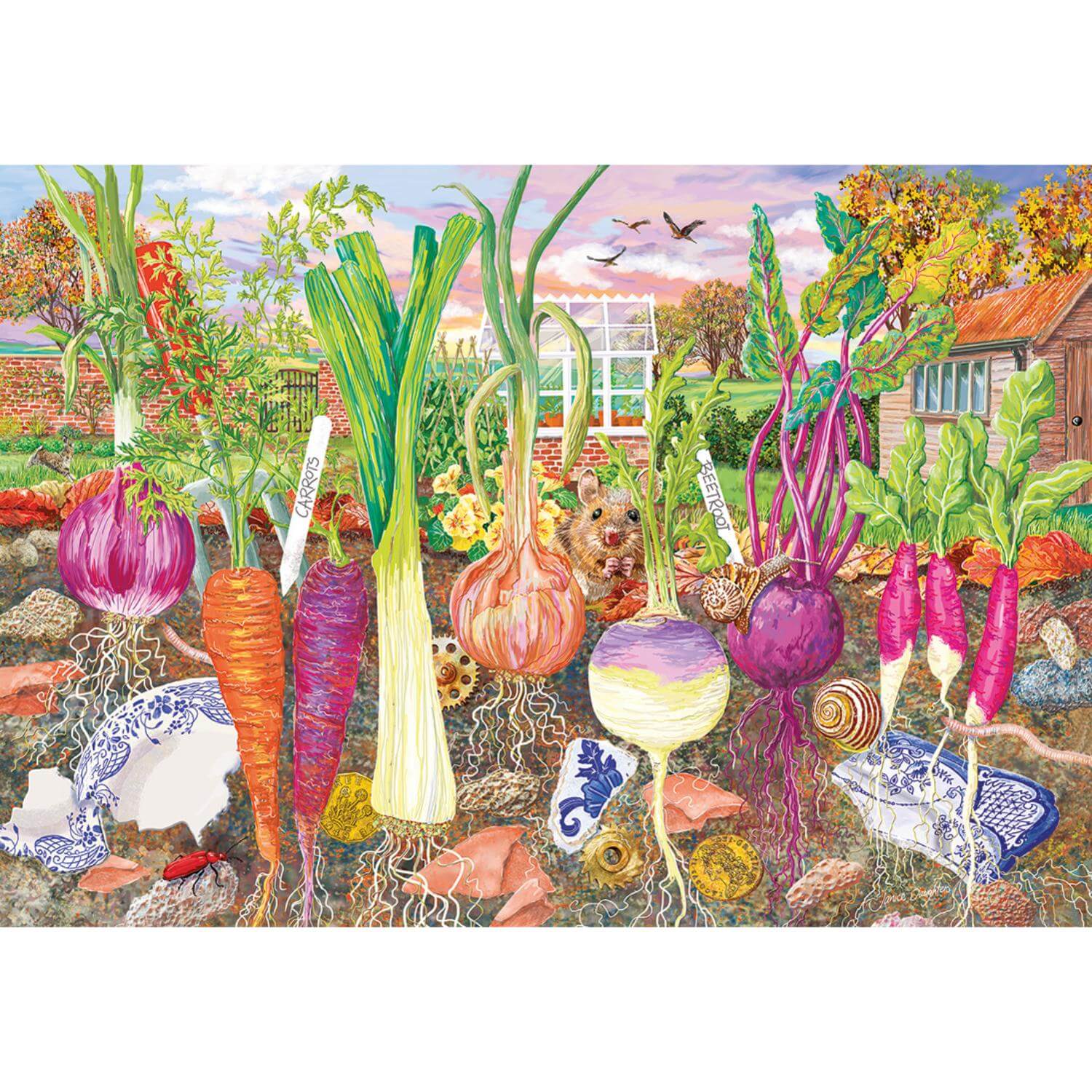 Buy Gibsons | 4x 500 Piece Jigsaw Puzzles - Roots & Shoots – Potters ...