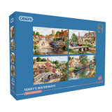 Gibsons 4 x 500 Piece Jigsaw Puzzles - Terry's Waterways