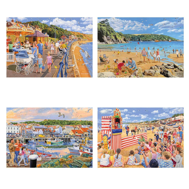 Buy Gibsons | Puzzle 4 x 500 Piece - Beside The Seaside – Potters Cookshop