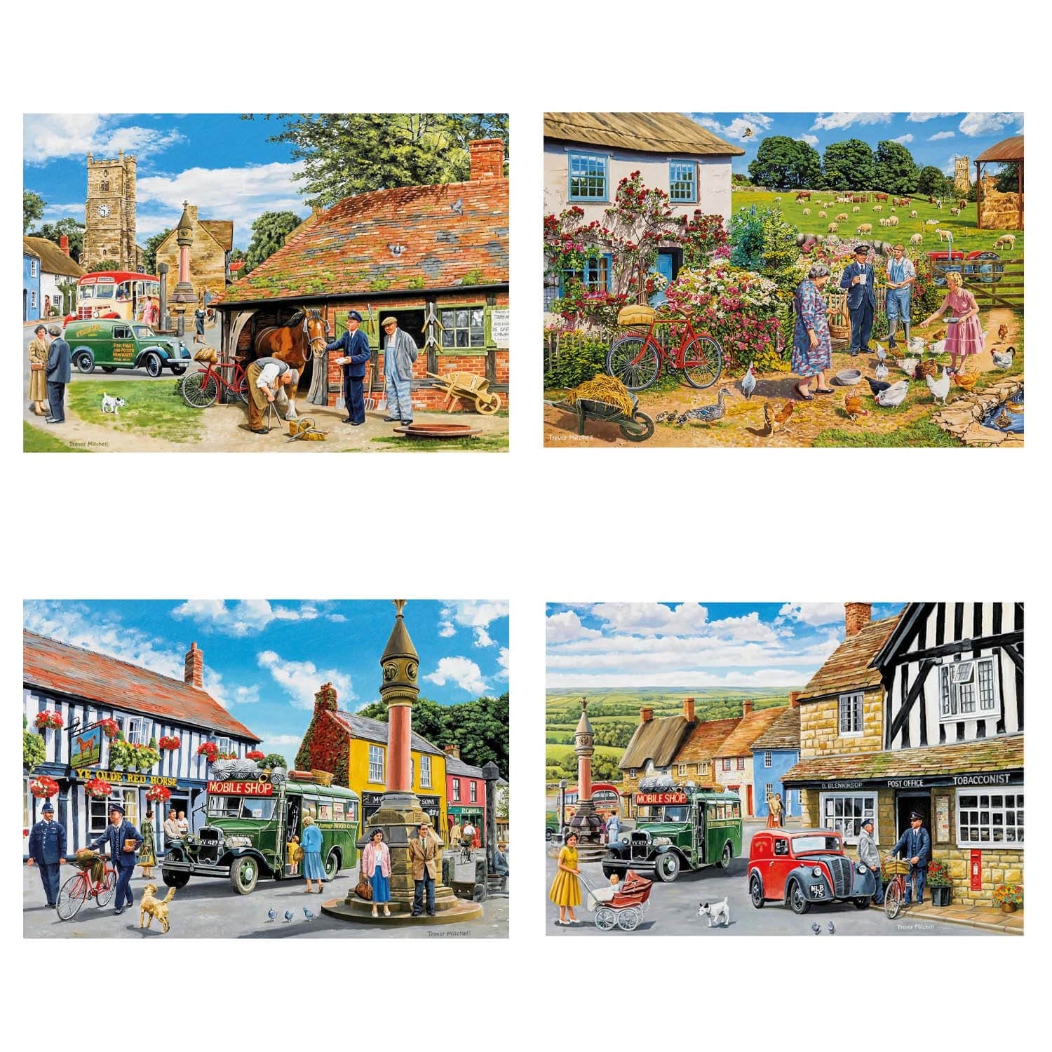 Buy Gibsons | 4 x 500 Piece Jigsaw Puzzles - Daily Deliveries – Potters ...