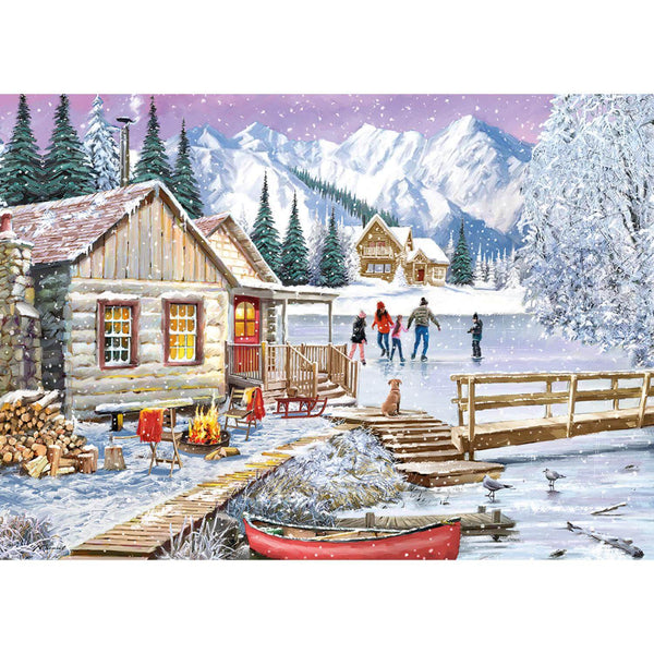 Gibsons 1000 Piece Jigsaw Puzzle - Winter At The Cabin