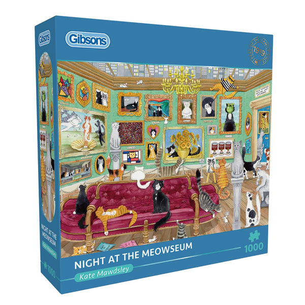 Gibsons 1000 Piece Jigsaw Puzzle - Night At The Meowseum