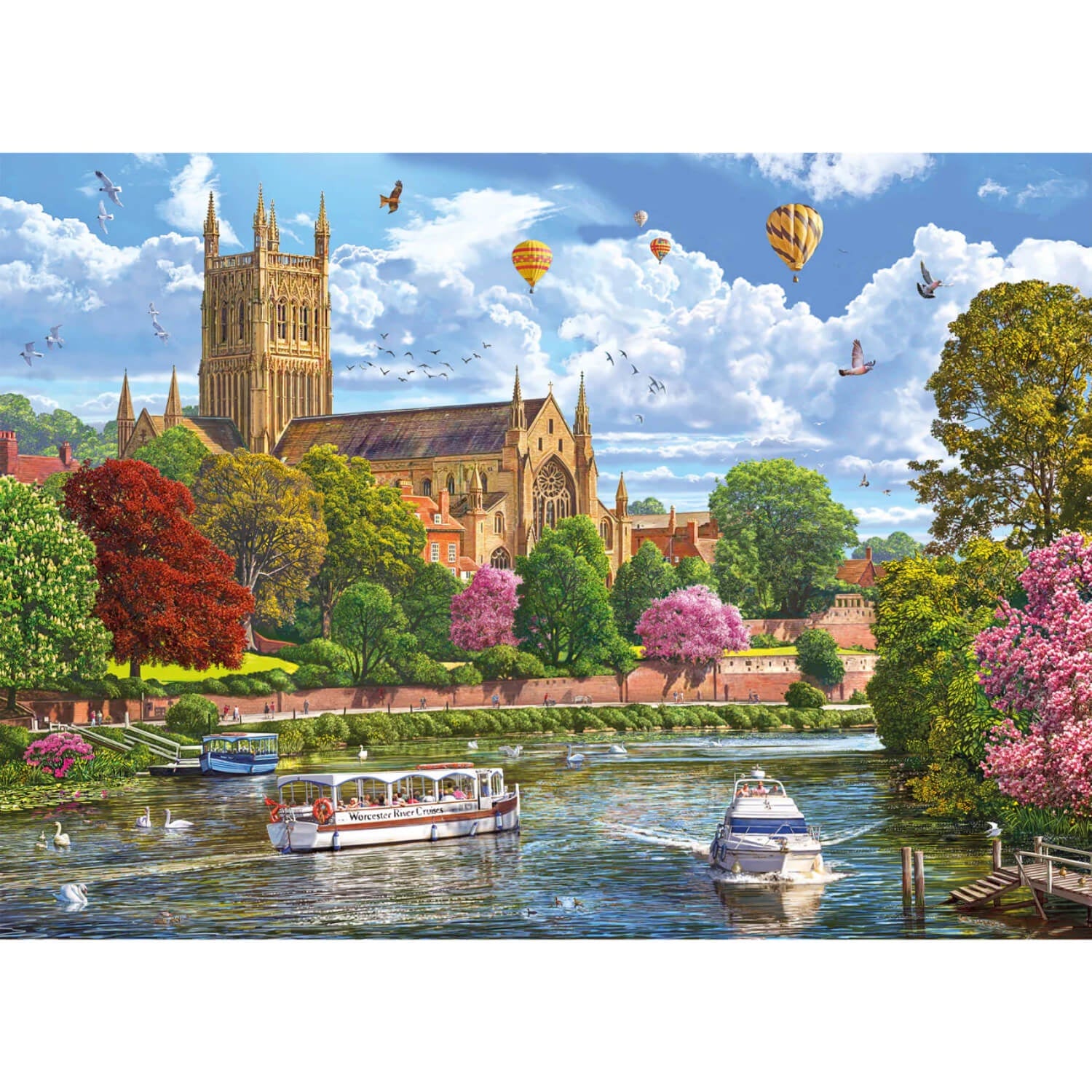 Buy Gibsons | 1000 Piece Jigsaw Puzzle - Worcester From The River ...