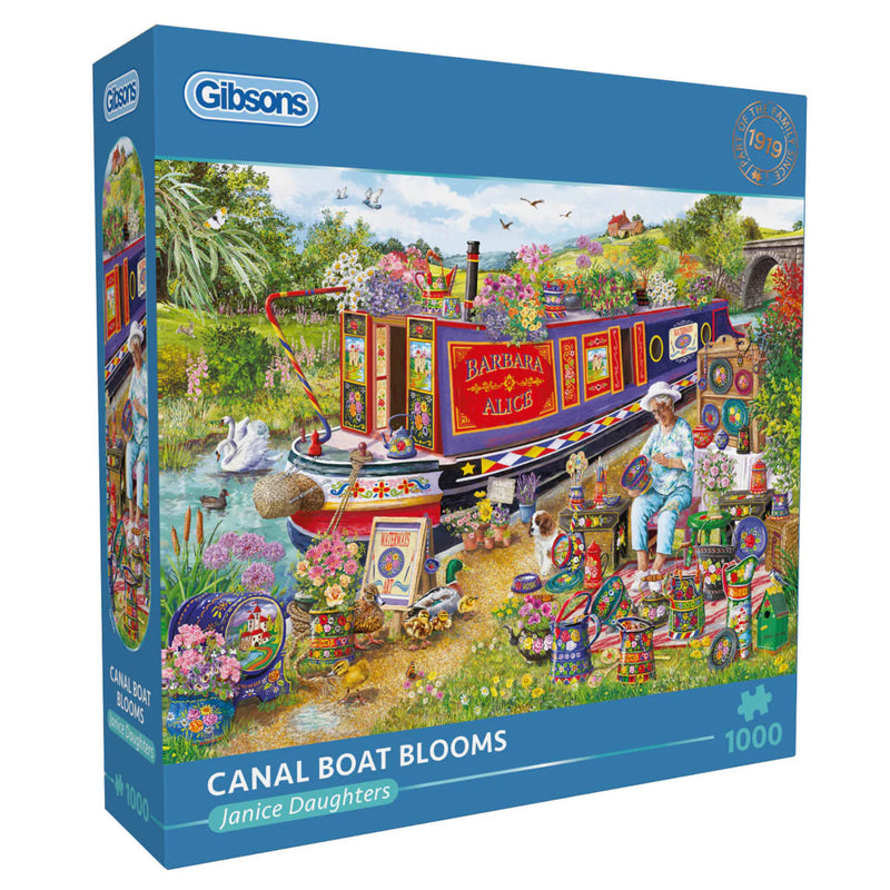 Buy Gibsons | 1000 Piece Jigsaw Puzzle - Canal Boat Blooms – Potters ...