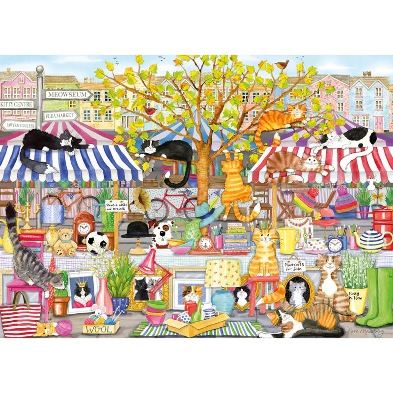 Buy Gibsons | 1000 Piece Jigsaw Puzzle - Flea Market Moggies – Potters ...