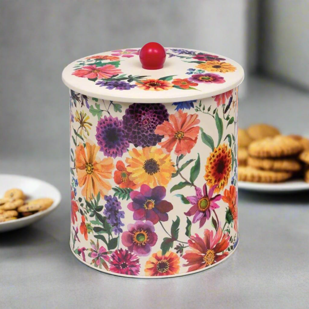 Boîte à Biscuits Élégante Elite Tins Emma Bridgewater Garden Flowers - Taille Moyenne 150 X 173 Mm