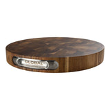 Global GCB-4535EG 35cm Round End Grain Acacia Wood Cutting Board