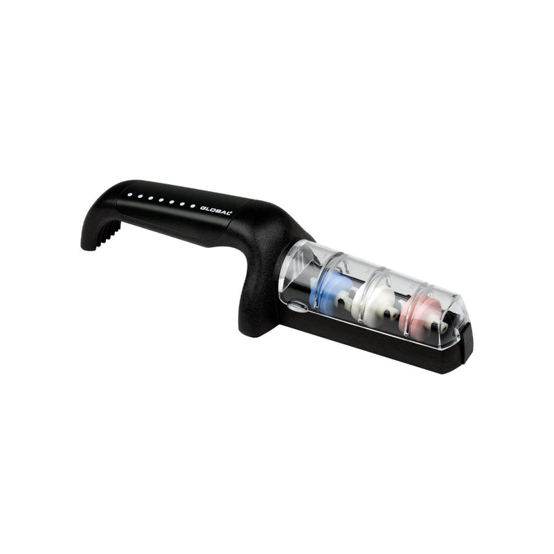 Global GS-550B Black & Silver 3 Wheel Knife Sharpener
