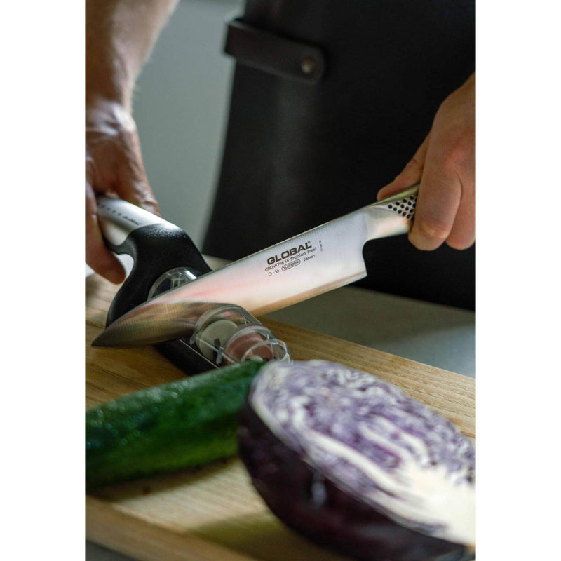 Global GS-550B Black & Silver 3 Wheel Knife Sharpener