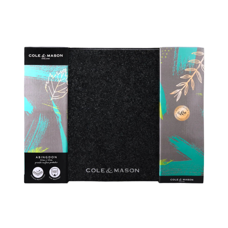 Cole & Mason Abingdon 30cm x 40cm Polished Granite Worktop Protector - Black
