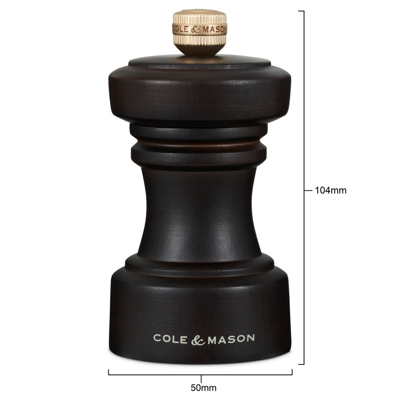 Cole & Mason Hoxton 10.4cm Beech Wood Salt & Pepper Mill Gift Set - Dark Chocolate