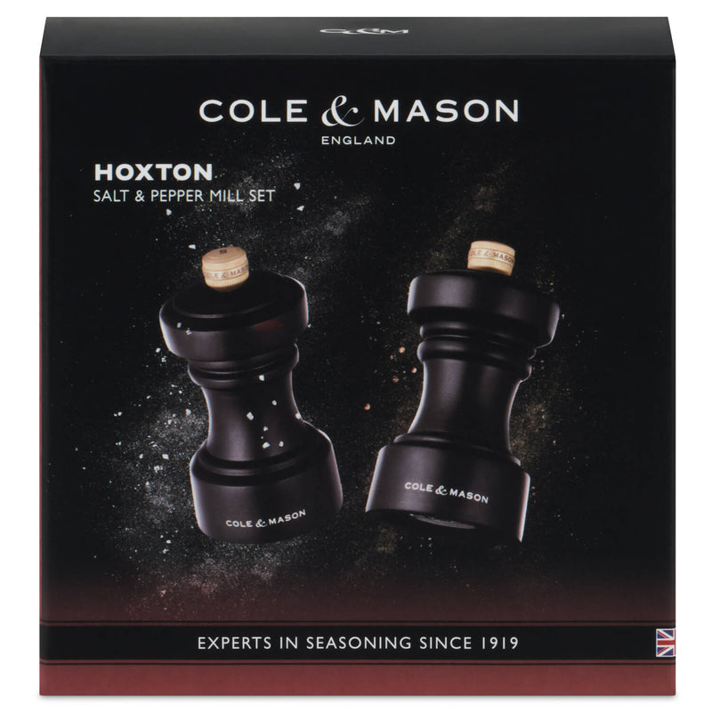 Cole & Mason Hoxton 10.4cm Beech Wood Salt & Pepper Mill Gift Set - Dark Chocolate