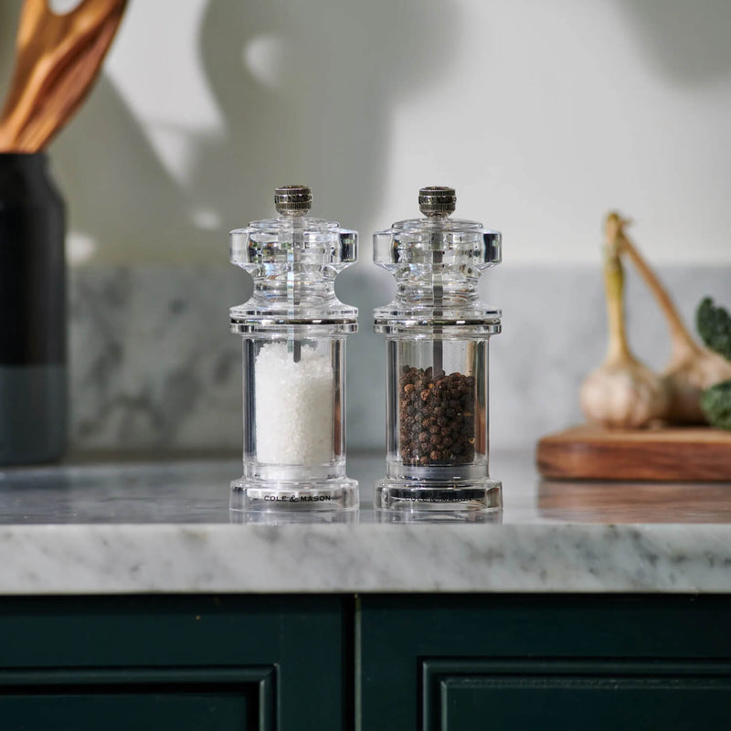 Cole & Mason 605 14.4cm Acrylic Salt & Pepper Mill Set