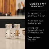 Cole & Mason London 13cm Acrylic Salt & Pepper Shaker Set