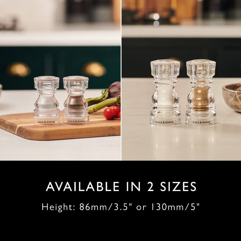 Cole & Mason London 13cm Acrylic Salt & Pepper Shaker Set