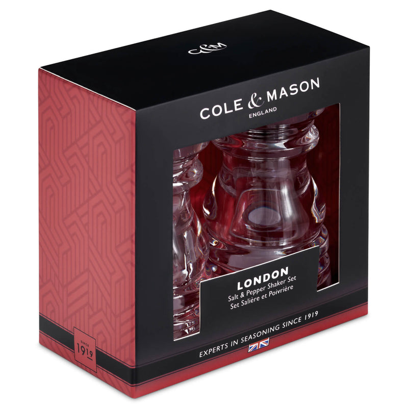 Cole & Mason London 13cm Acrylic Salt & Pepper Shaker Set