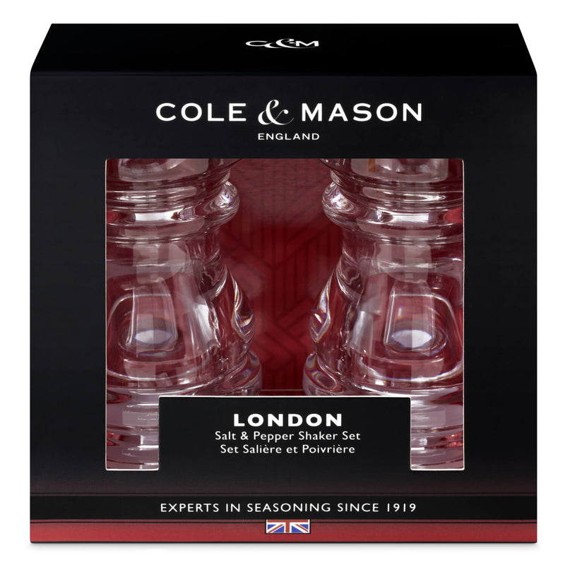 Cole & Mason London 13cm Acrylic Salt & Pepper Shaker Set
