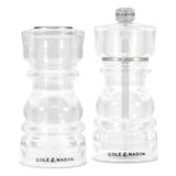 Cole & Mason London 13cm Acrylic Salt Shaker & Pepper Mill Set