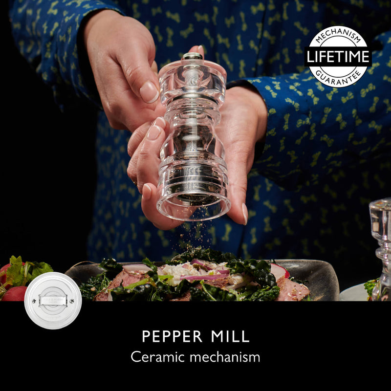 Cole & Mason London 13cm Acrylic Salt Shaker & Pepper Mill Set