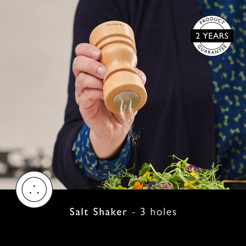 Cole & Mason London 13cm Beech Wood Salt Shaker & Pepper Mill Set - Natural