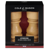 Cole & Mason London 13cm Beech Wood Salt Shaker & Pepper Mill Set - Natural