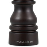 Cole & Mason London 13cm Beech Wood Salt Shaker & Pepper Mill Set - Chocolate