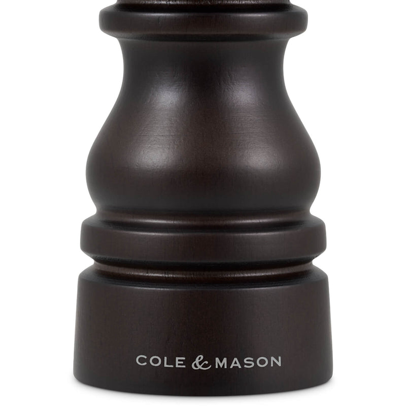 Cole & Mason London 13cm Beech Wood Salt Shaker & Pepper Mill Set - Chocolate
