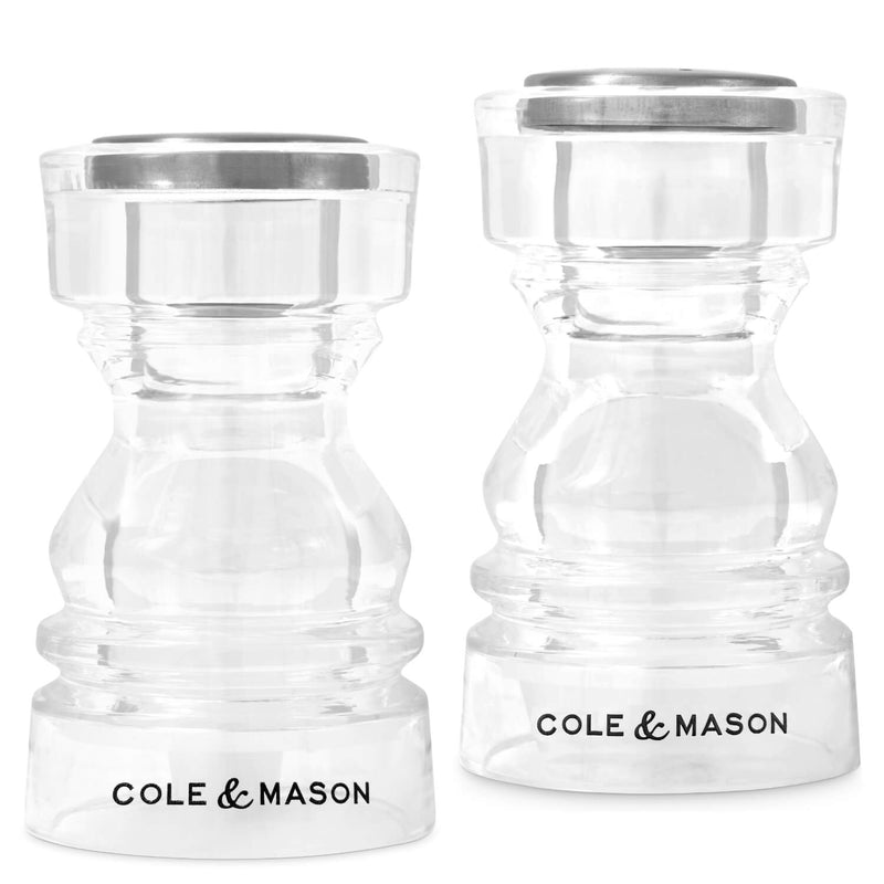 Cole & Mason London 8.6cm Acrylic Salt & Pepper Shaker Set