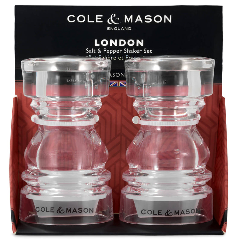 Cole & Mason London 8.6cm Acrylic Salt & Pepper Shaker Set