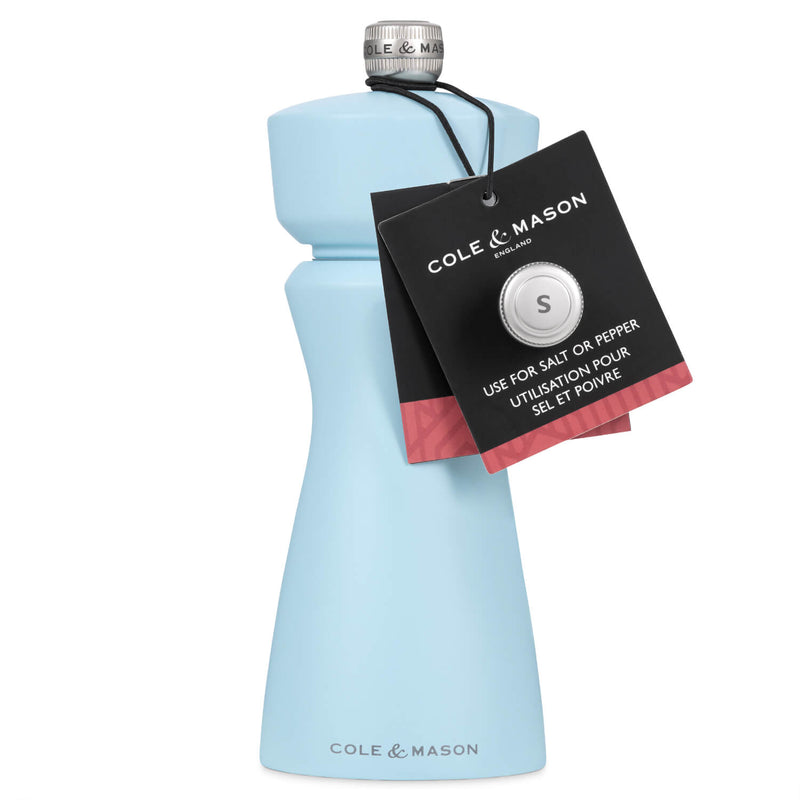 Cole & Mason Kenton 15cm Salt & Pepper Mill - Blue Salt