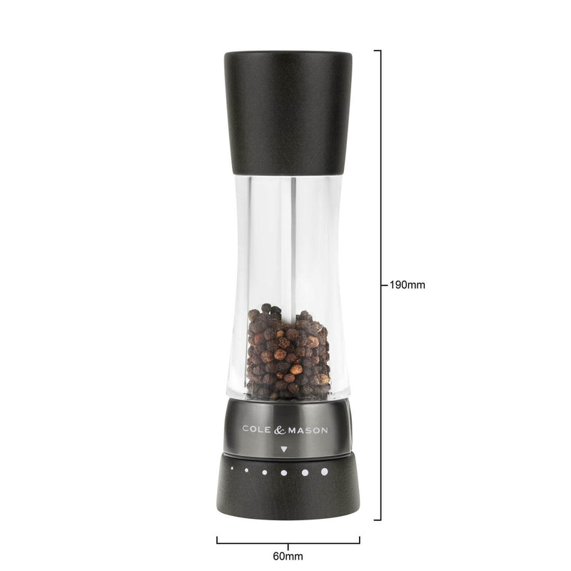 Cole & Mason Derwent Black Wood 19cm Pepper Mill