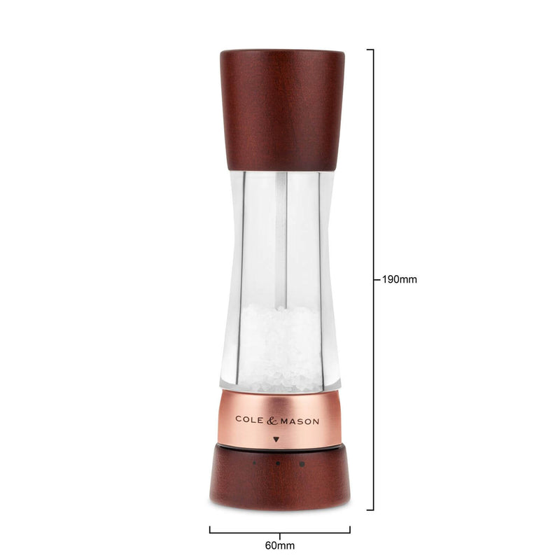 Cole & Mason Gourmet Precision+ 19cm Derwent Salt Mill - Chestnut