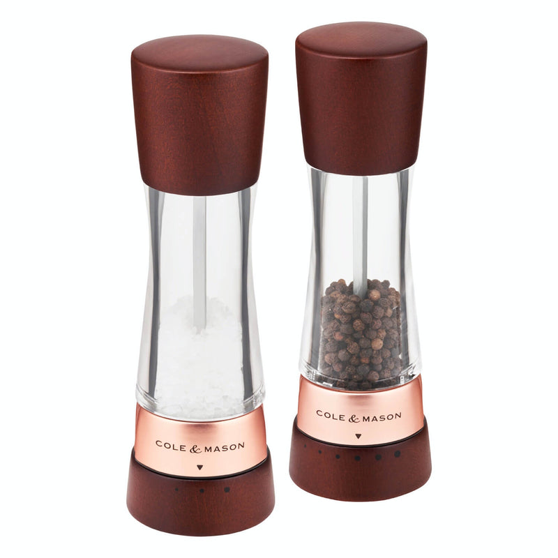 Cole & Mason Gourmet Precision+ 19cm Derwent Salt & Pepper Mill Set - Chestnut