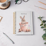 Wrendale Designs by Hannah Dale A5 Notebook - The Flower Pot - Rabbit