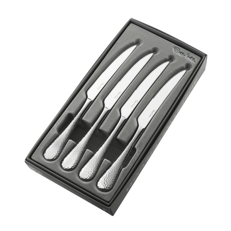 Robert Welch Honeybourne Bright 42-Piece Stainless Steel Cutlery Set with 4 Free Steak Knives