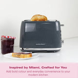 Hamilton Beach Miami 2 Slice Toaster - Charcoal
