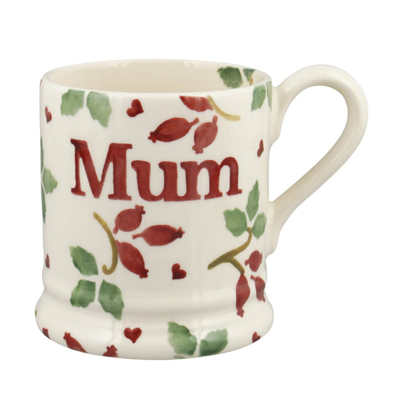 Emma Bridgewater Christmas Folk Rosehip Half Pint Mug - Mum