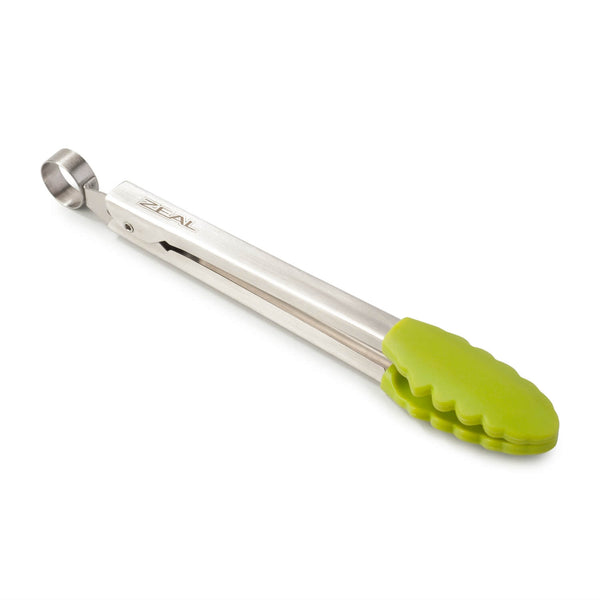 Zeal 20cm Stainless Steel Silicone Mini Tongs - Neon Lime