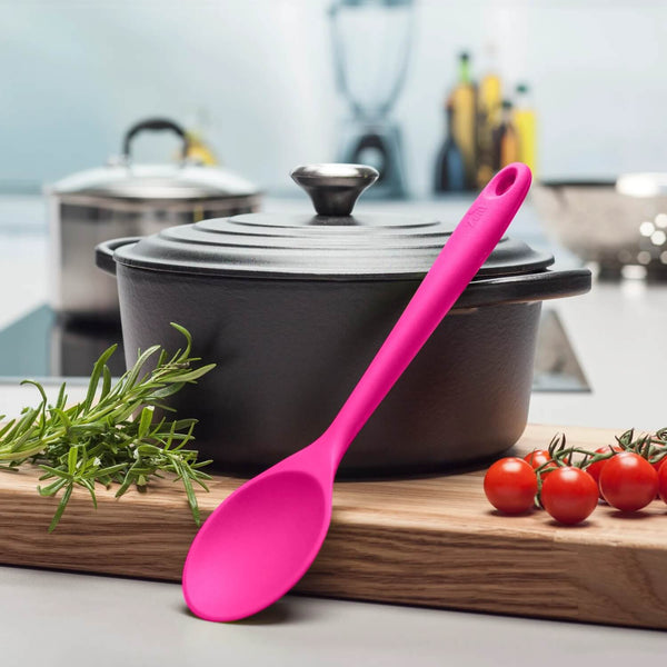 Zeal 28cm Silicone Cooking Spoon - Neon Pink