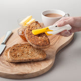 Zeal Silicone Duck Toast Tongs - Black & White