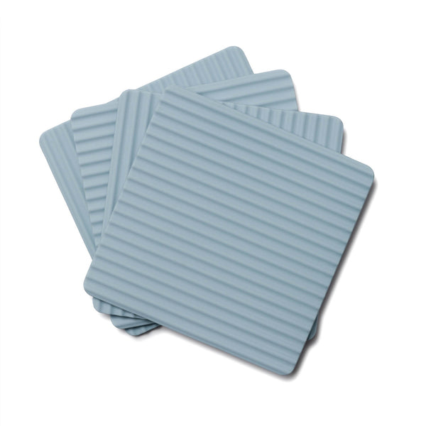 Zeal Set Of 4 Silicone Coasters - Duck Egg Blue